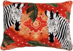 Perna decorativa, din bumbac, cu imprimeu, Zebra 30x50cm