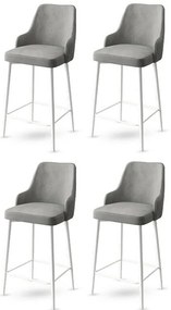 Set de scaune de bar Enox Grey and White, 4 buc., 4 buc