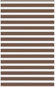 vidaXL Jaluzea tip zebra maro lățime țesătură 135,9 cm poliester