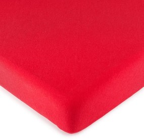 Cearşaf de pat 4Home bumbac jersey, roşu, 90 x 200 cm