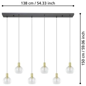 Lustră LED dimabilă pe cablu Eglo 390281 TERQUE 6xLED/5,4W/230V 3000K