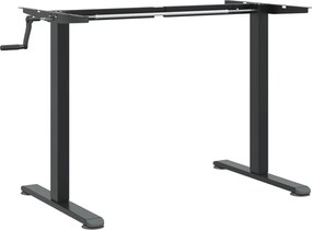 vidaXL Cadru de birou, negru, (94-135)x60x(70-114) cm, oțel