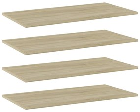 vidaXL Plăci bibliotecă, 4 buc, stejar sonoma, 80 x 40 x 1,5 cm, PAL