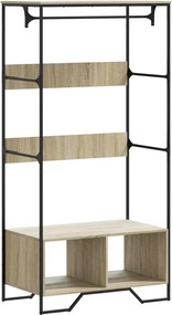 vidaXL Șifonier, stejar sonoma, 90x50x180 cm, lemn prelucrat