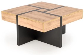 Masă de cafea Shanell 80 (stejar craft + negru). 1092459