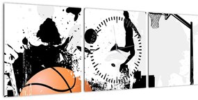 Tablou - Bachetbalist (cu ceas) (90x30 cm)