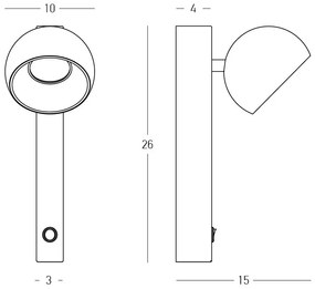 Aplica spot LED directionabil BRUSHED NICKEL ZB-25341
