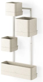 Ghivece 4 buc. din plastic pentru ierburi aromatice, de agățat, de perete Cubiko – Umbra