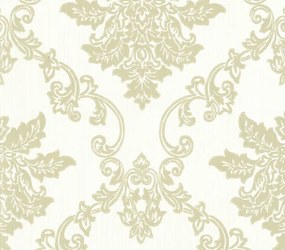 Tapet Hampton, Ivory Cream Luxury Damask, 1838 Wallcoverings, 5.3mp / rola