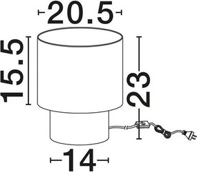 Veioza, Lampa de masa cu abajur gri SYRIN