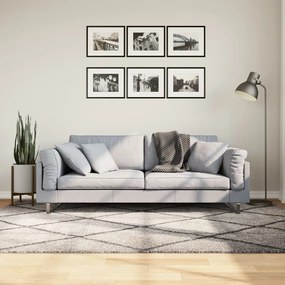 vidaXL Covor pufos &quot;PAMPLONA&quot; cu fire înalte, bej/antracit, 160x230 cm