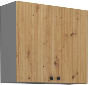 Dulap superior de bucătărie Avantoe 80 G-72 2F (Stejar artisan + Antracit). 1049639