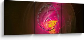 Tablou - abstacție cu spirala (cu ceas) (90x30 cm)
