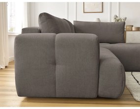 Colțar taupe extensibil/cu spațiu de depozitare (cu colț pe partea dreaptă/în formă de ”L”) Fuji – Bobochic Paris