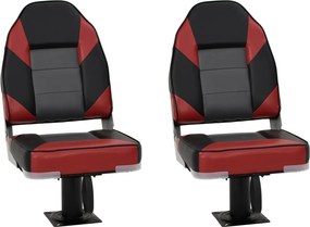 vidaXL Set cu scaun pentru barcă, pliabil, 4 piese, spătar înalt