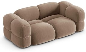 Canapea maro cu tapițerie din catifea 210 cm Loretto – Cosmopolitan Design