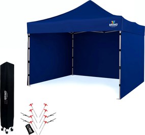 Cortină pliabilă 3x3m pentru Sărbători: Protecție impermeabilă și Asamblare rapidă - cu 3 pereți - Albastru