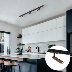 Spot modern bronz închis pentru sistem cu șină monofazată - Iconic Ivy