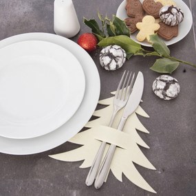 Orion Pungă pentru tacâmuri Stromek crem, 18 x 18cm, set de 2 bucăți
