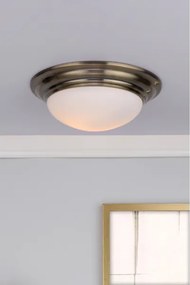 Där Lighting BAR5275 - Plafonieră pentru baie BARCLAY 1xE27/60W/230V, Ø 31 cm, alamă