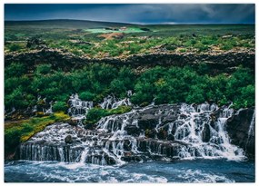 Tablou cu cascade în natură (70x50 cm)