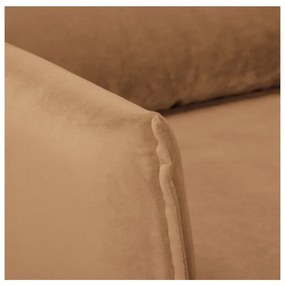 Fotoliu maro cu tapițerie din catifea Juli – Ropez