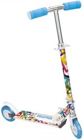Trotineta copii cu roti din silicon NOVOKIDS™ Mania , 2 roti,pliabila, maner reglabil pe inaltime,maxim 20 kg, roti silicon,frana picior, design