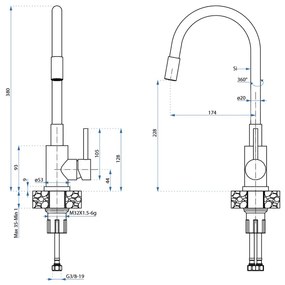 Chiuveta inox LUKE 110 WORKSTATION negru