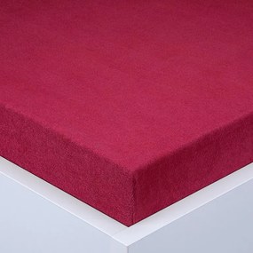 Cearşaf cu elastic frotir EXCLUSIVE culoarea vinului 180 x 200 cm
