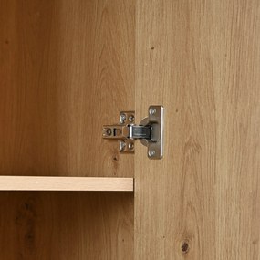 Vitrină modernă cu iluminare LED, Culoare naturală | Aosom Romania