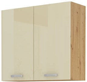 Dulap superior de bucătărie Arryn 80 G-72 2F (stejar artisan + crem lucios). 1024728