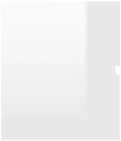 Masca de chiuveta, alb extralucios, 60 x 38,5 x 45 cm, PAL Alb foarte lucios, Dulap pentru chiuveta, 1