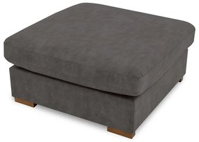 Taburet gri antracit cu tapițerie din imitație de piele Hamburg – Scandic