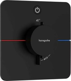 Baterie dus termostatata incastrata negru mat Hansgrohe ShowerSelect Comfort Q 1 functie