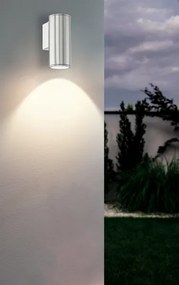Eglo 33581 - Aplica de perete exterior LED RGBW RIGA, reglabilă, 1xGU10/5W/230V IP44, crom mat