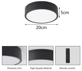 Brilagi - Lampă LED dimabilă pentru piscină POOL LED/18W/230V 3000-6000K 20 cm negru + telecomandă