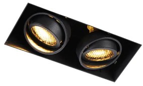 Spot inteligent îngropat negru fără ramă 2 lumini inclusiv Wifi GU10 - Oneon Honey