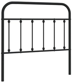 352607 vidaXL Tăblie de pat metalică, negru, 100 cm