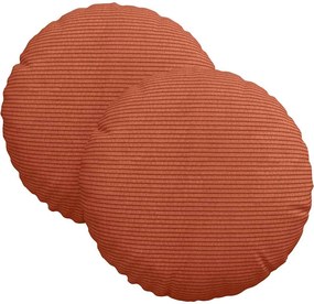 vidaXL Perne de Șezut 2 pcs Roșu portocalie Ø 30 cm