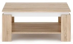 Măsuță de cafea LUNO stejar sonoma/albă
