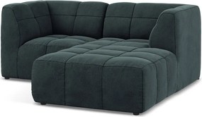 Colțar albastru cu tapițerie din catifea (cu colț pe partea dreaptă/cu șezlong) Aloha – Makamii