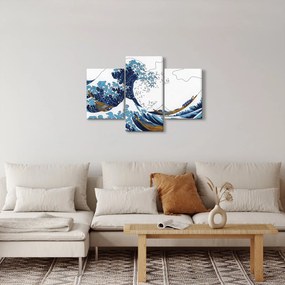 Tablou - Desen japonez, valuri (90x60 cm)