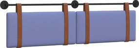 vidaXL Cap de pat suspendat Albastru Jeans 190 x 55 x 5 cm PU antic