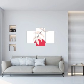 Tablou - Abstracție florală roz N⁰2 (90x60 cm)