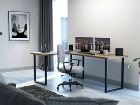 Masă PC de colț Vintid (Stejar craft + Negru). 1054977
