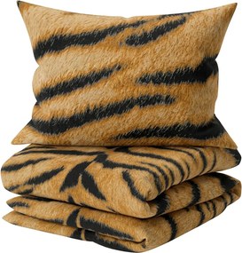 Lenjerie de pat din bumbac TIGER SKIN maro Dimensiune lenjerie de pat: 60 x 70 cm | 140 x 200 cm
