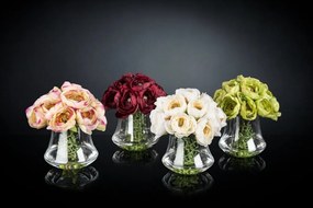 Aranjament floral mic decor festiv design LUX RANUNCULUS BOUQUET GREEN