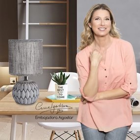 Lampă de masă 1xE14/40W/230V gri Aigostar