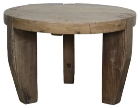 Masuta de cafea rotundă din lemn reciclat, natur, Ø72 cm, Grimaud