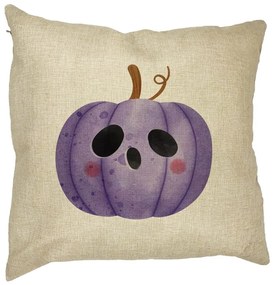 Perna Decorativa cu motiv de Halloween 10, 40x40 cm, Husa Detasabila, Burduf